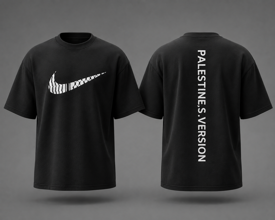 تيشرت Palestine's Version – الكوفية تُعيد كتابة الـ Swoosh | غصن
